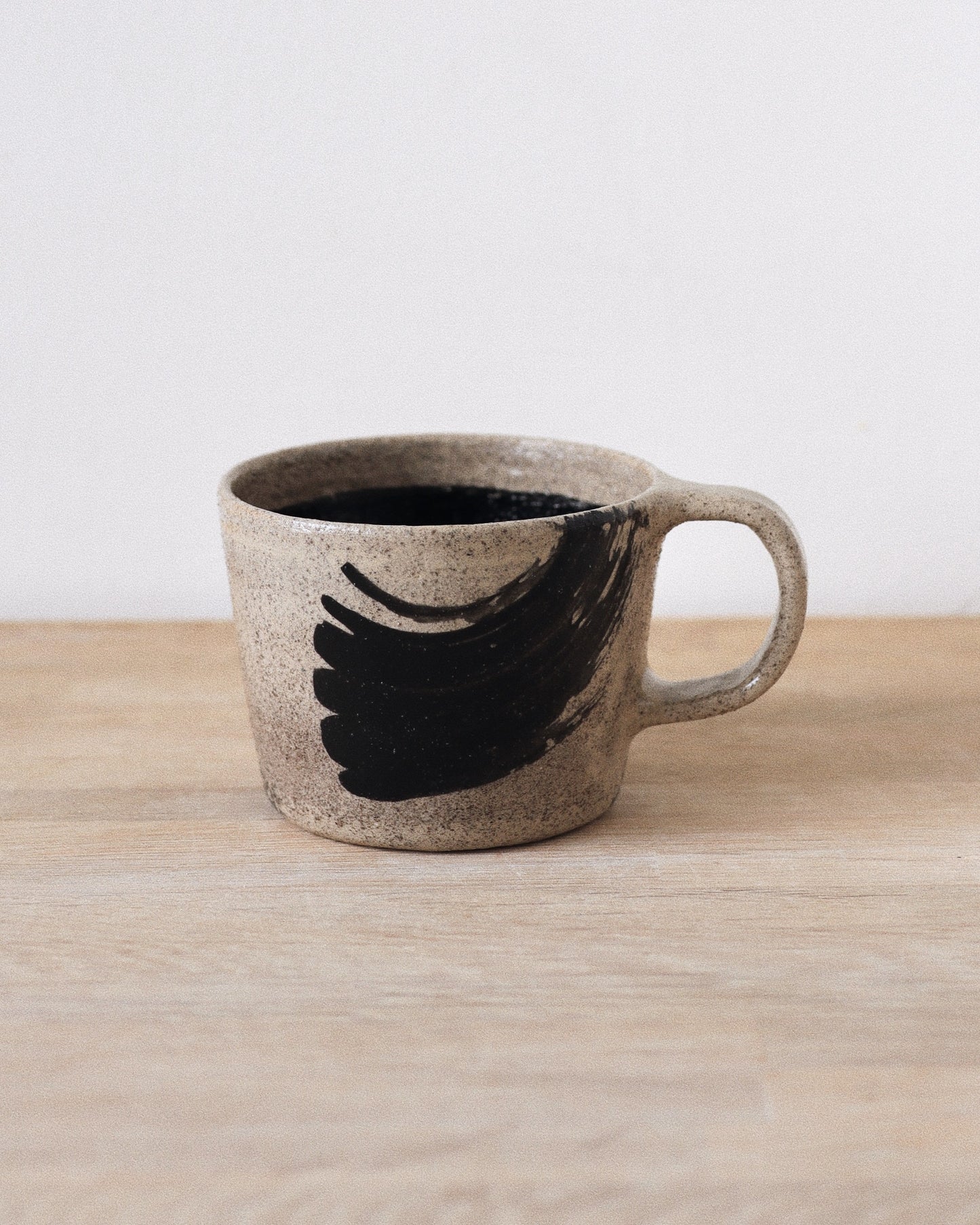 Grey Brush-stroked Cup