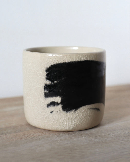Crackled Brush-stroked Cup