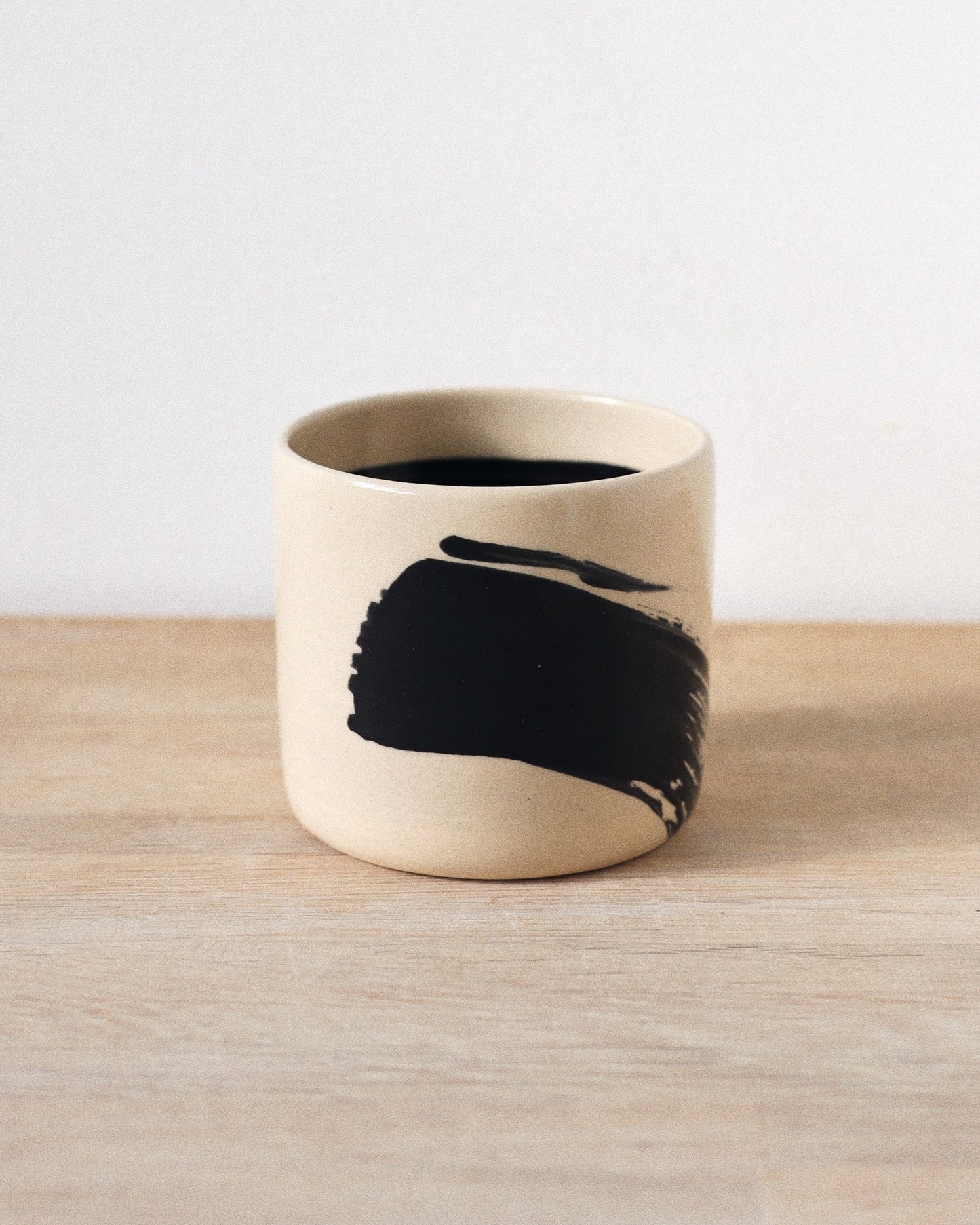 Brush-stroked Clear Cup