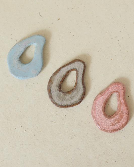 Ceramic Amulet in Rose Quartz