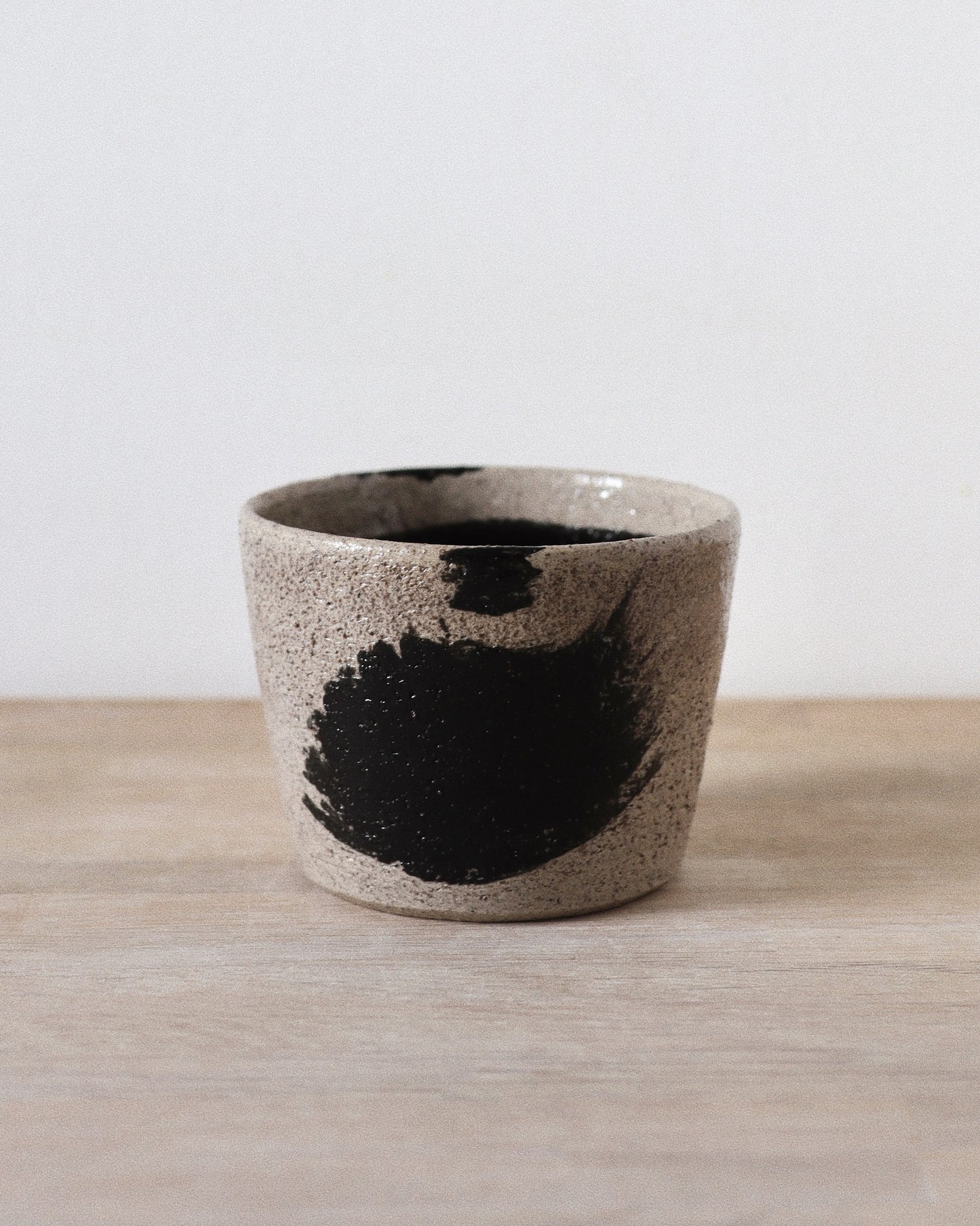 Grey Brush-stroked Cup