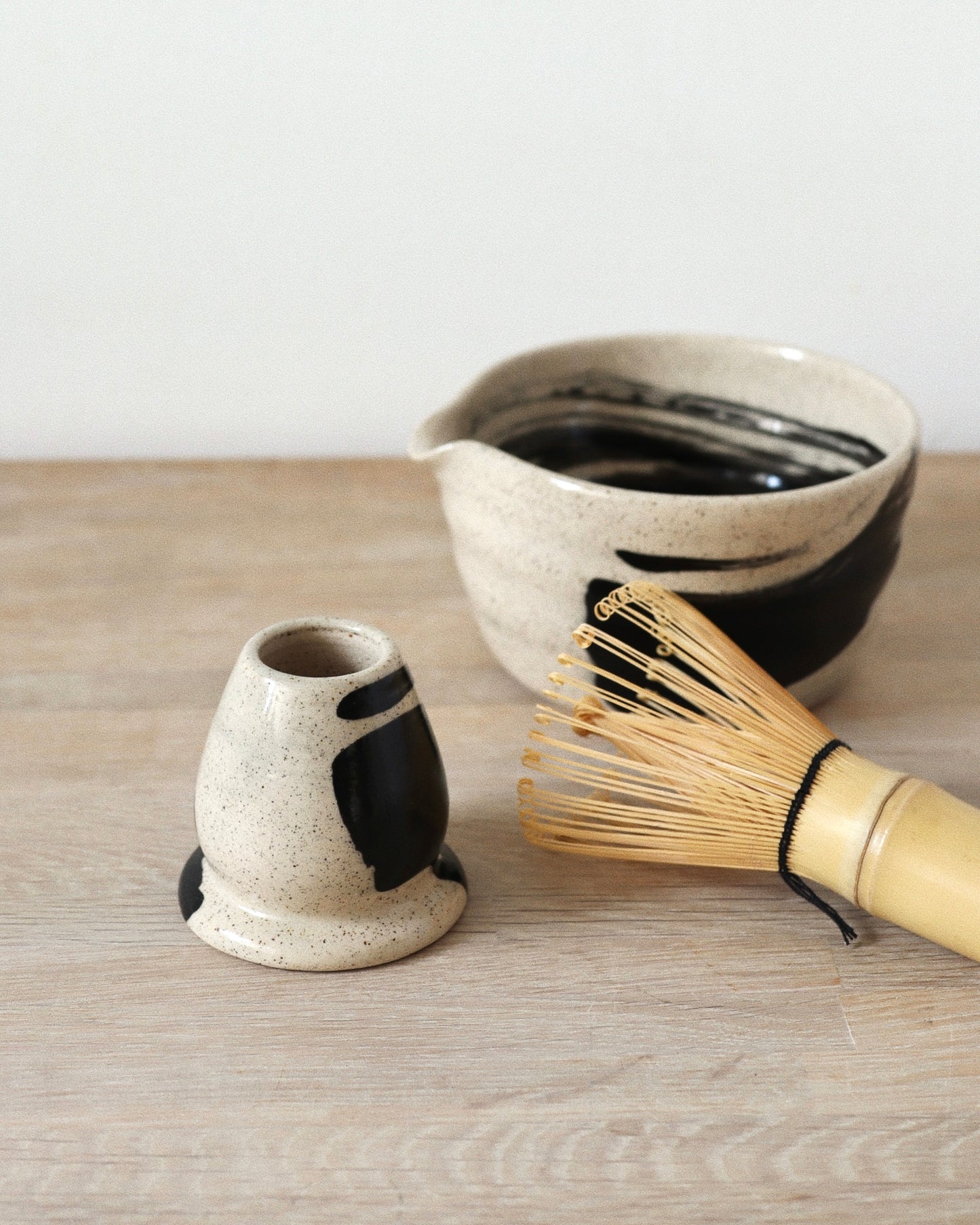 Brush-Stroked Matcha Set