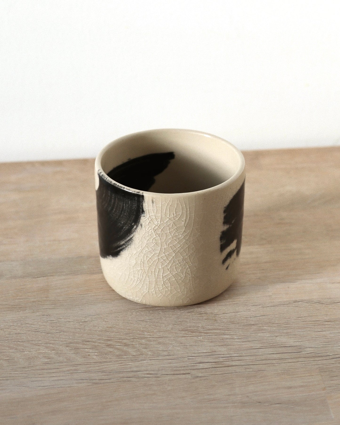 Crackled Brush-stroked Cup