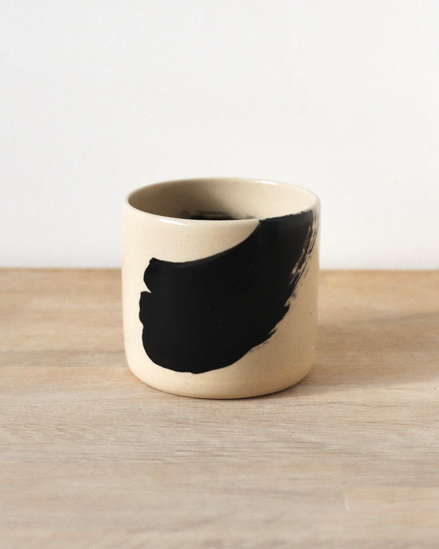 Brush-stroked Clear Cup