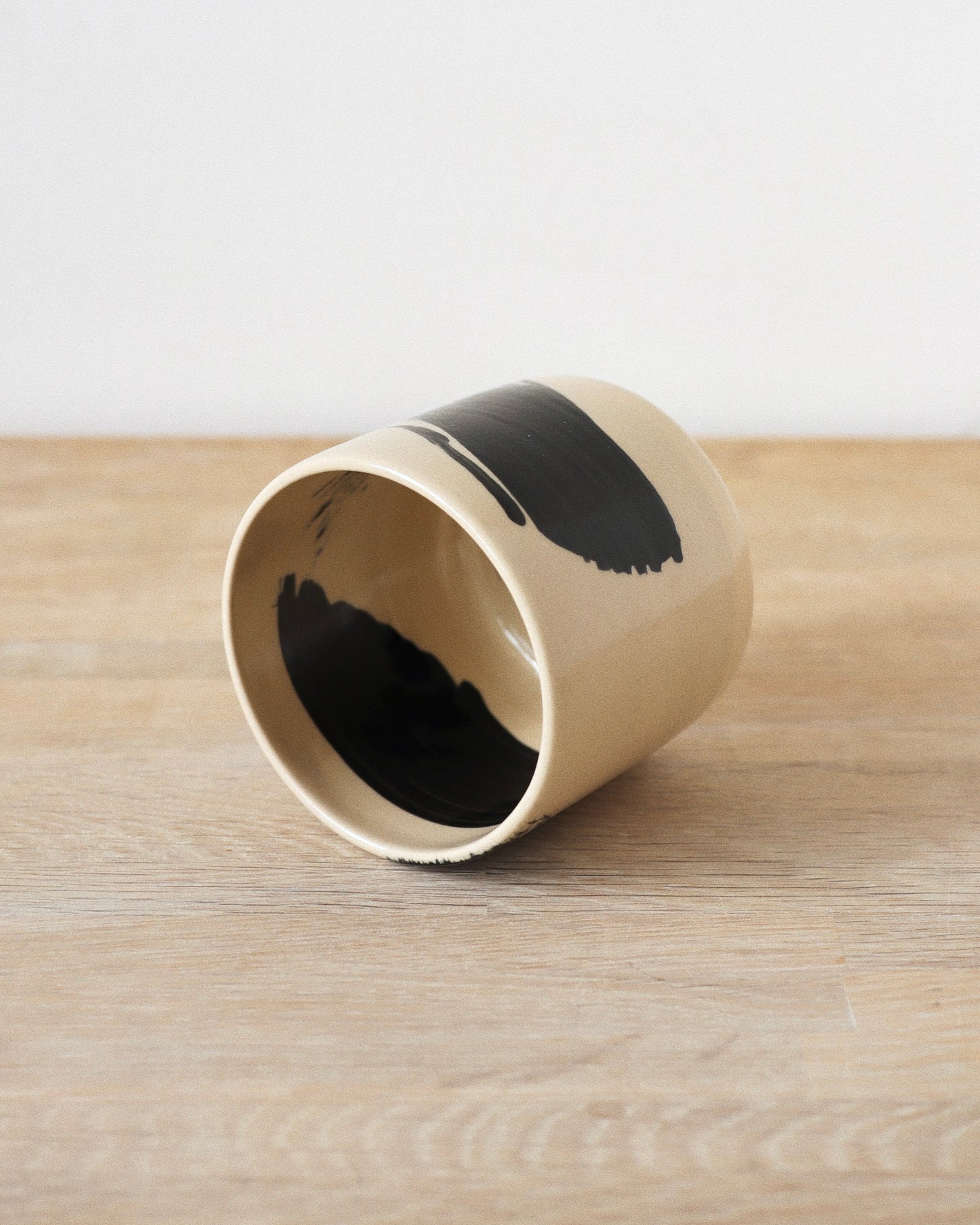 Brush-stroked Clear Cup