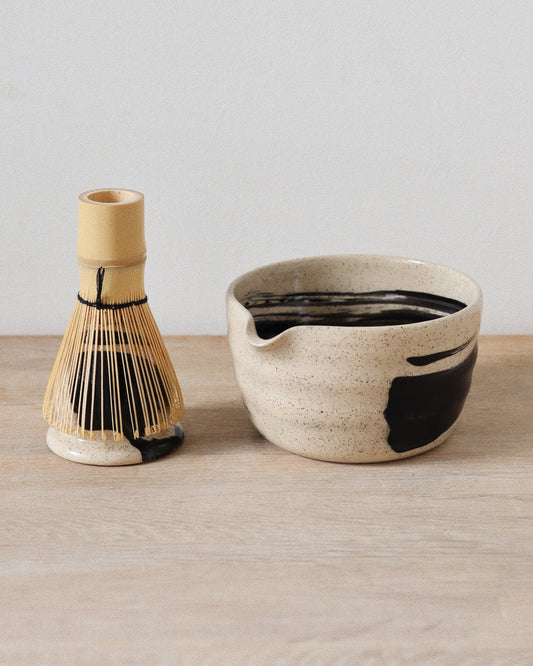 Brush-Stroked Matcha Set
