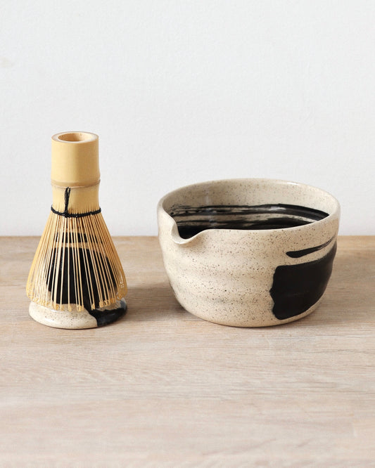 Brush-Stroked Matcha Set