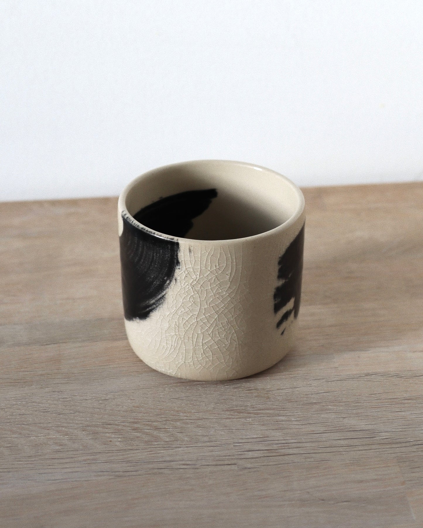 Crackled Brush-stroked Cup