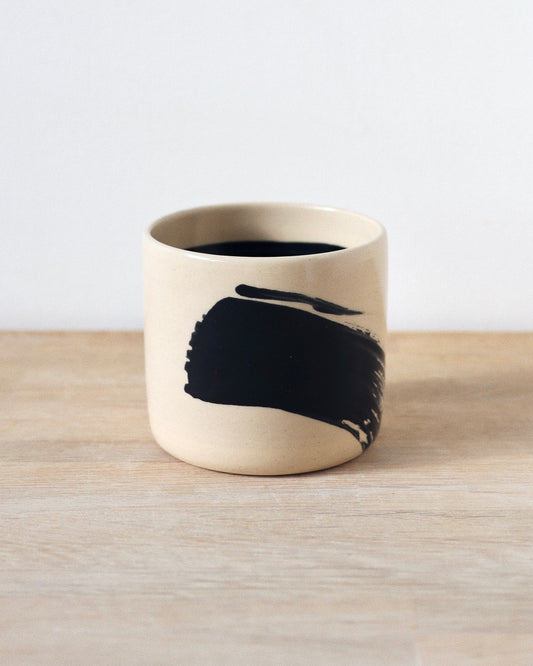 Brush-stroked Clear Cup