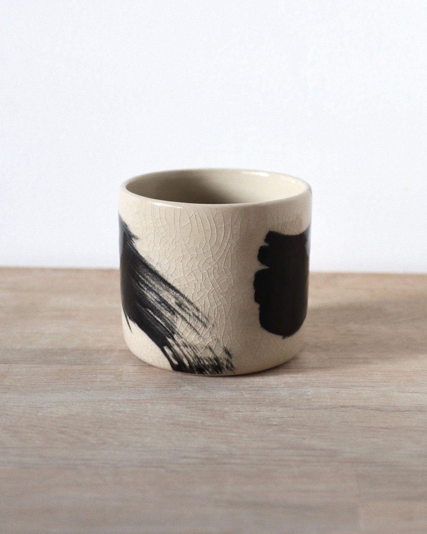 Crackled Brush-stroked Cup