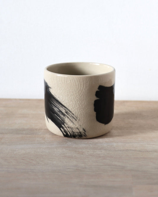 Crackled Brush-stroked Cup