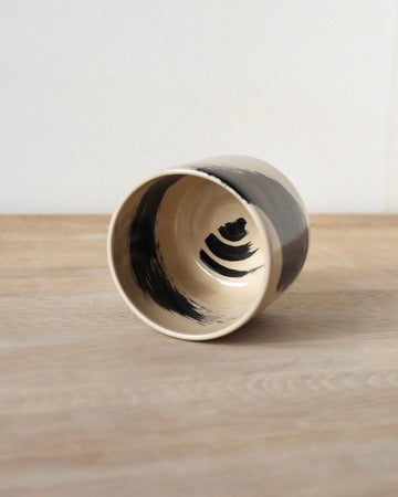 Brush-stroked Clear Cup