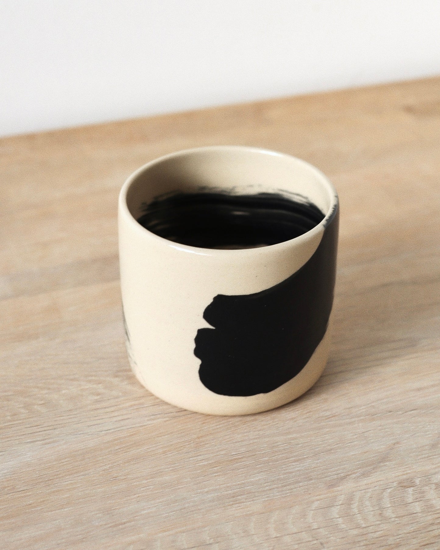 Brush-stroked Clear Cup