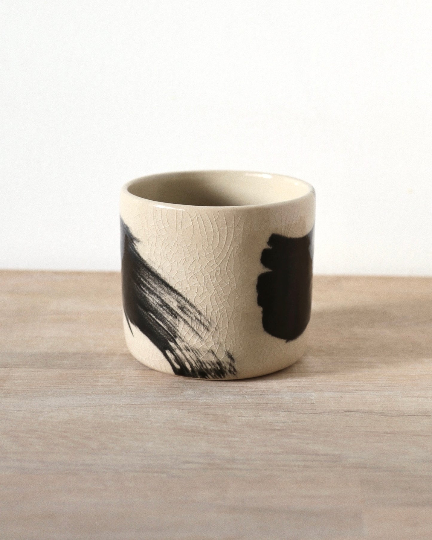 Crackled Brush-stroked Cup
