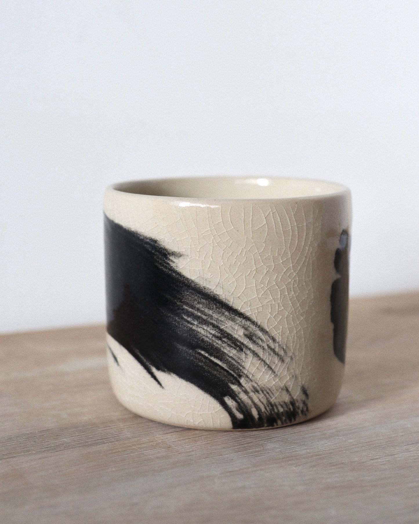 Crackled Brush-stroked Cup