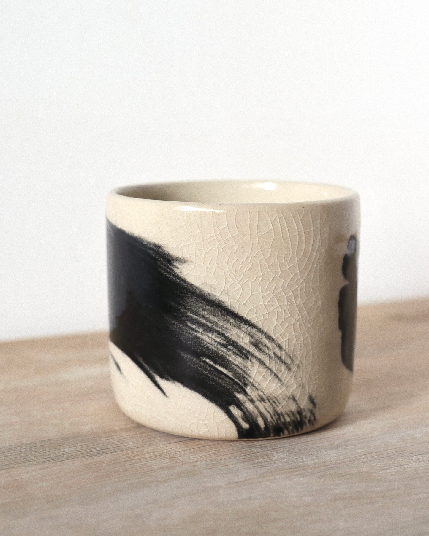 Crackled Brush-stroked Cup