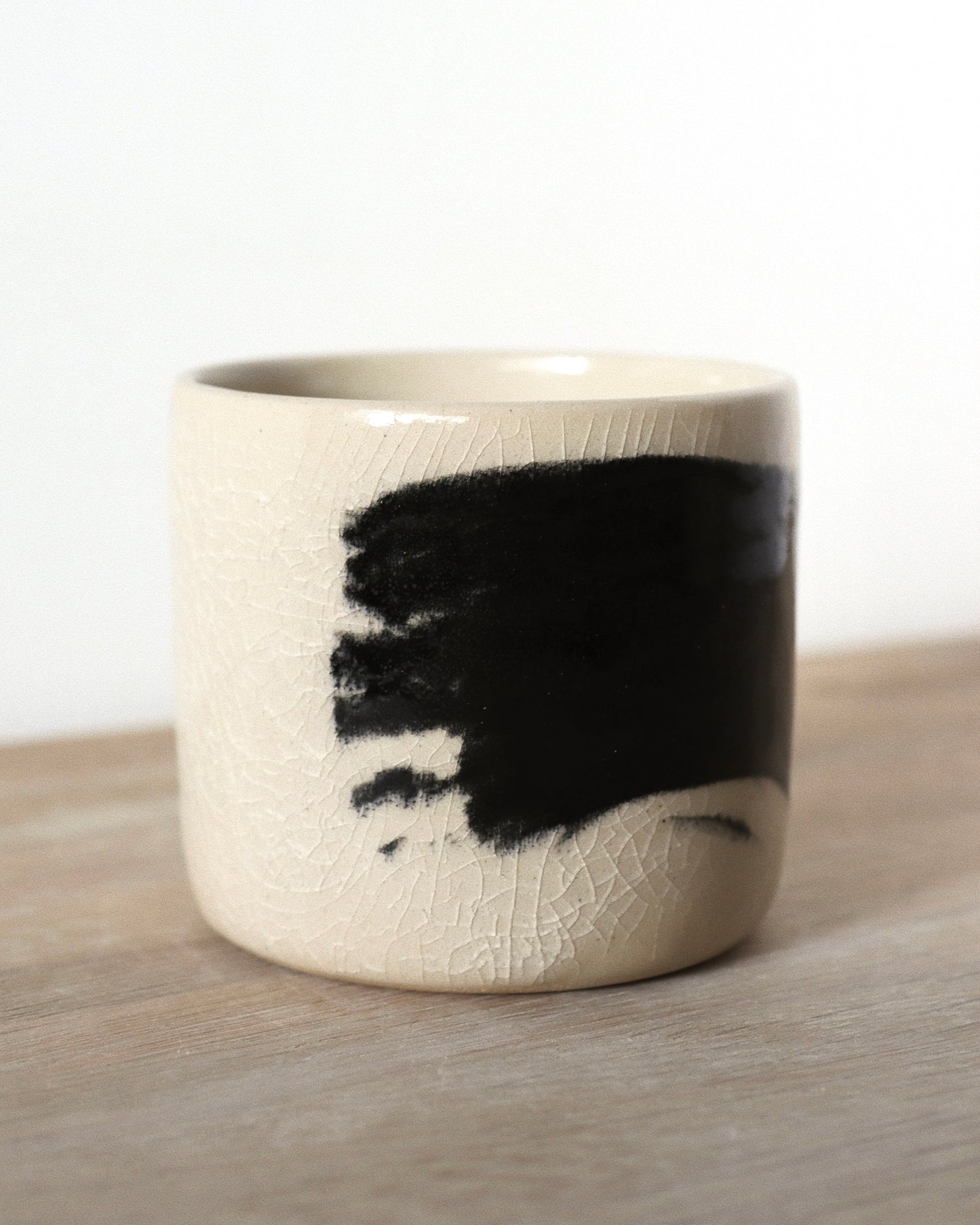 Crackled Brush-stroked Cup