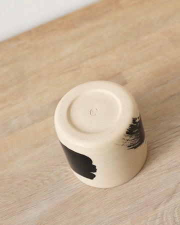 Brush-stroked Clear Cup