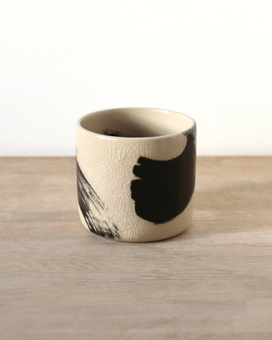 Crackled Brush-stroked Cup