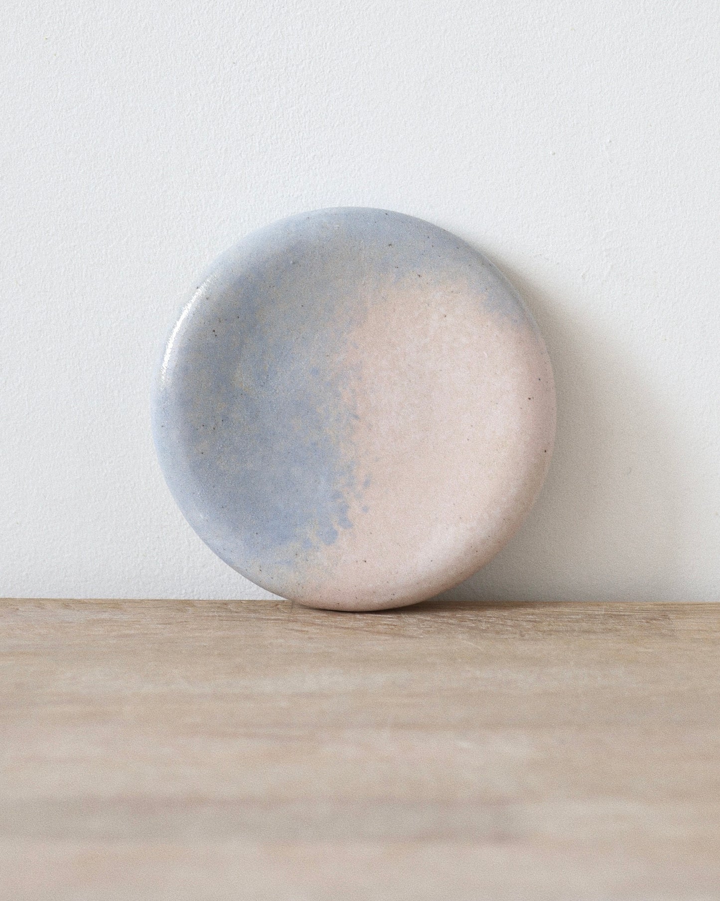 Cloud Jewelry Dish – handmade white speckled stoneware dish with smooth clear glaze and soft airy finish, perfect for rings and small treasures by Zeyah Ceramics.