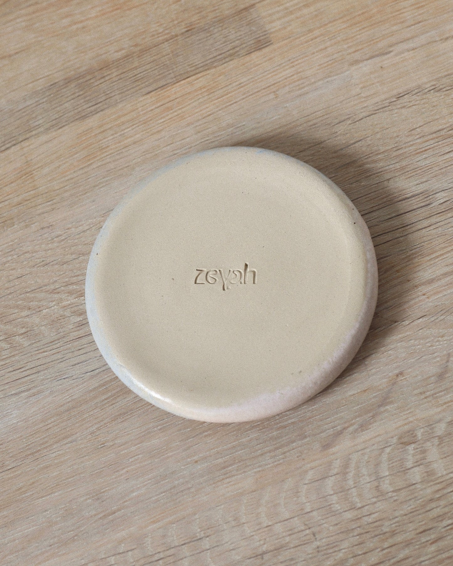 Cloud Jewelry Dish – handmade white speckled stoneware dish with smooth clear glaze and soft airy finish, perfect for rings and small treasures by Zeyah Ceramics.