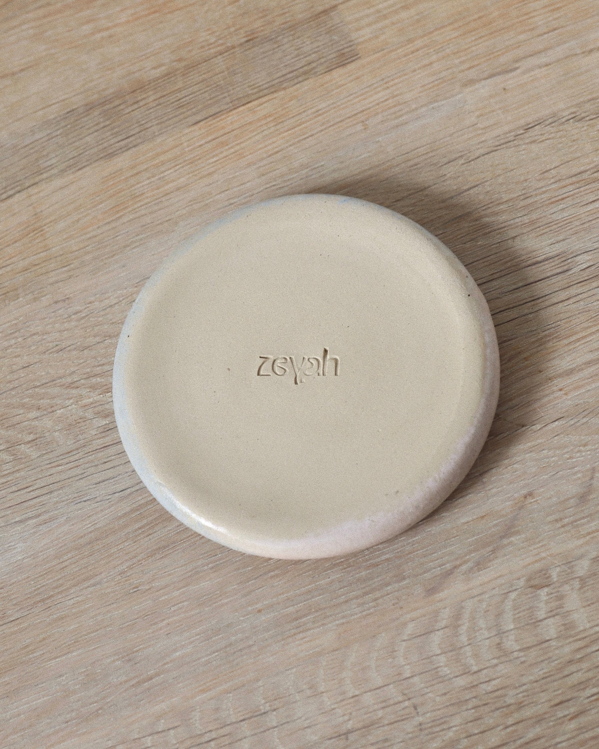 Cloud Jewelry Dish – handmade white speckled stoneware dish with smooth clear glaze and soft airy finish, perfect for rings and small treasures by Zeyah Ceramics.